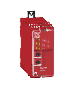 Przekaźnik bezpieczeństwa Preventa XPSUDN13AP, kat. 4, 3NO+1NC, 24V AC/DC, monitorowanie awaryjnego stopu i przełącznika...