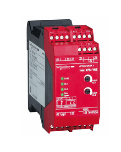 Przekaźnik bezpieczeństwa Preventa XPSVNE1142P, kat. 3 SIL 2, 1NO+1NC, 24V DC, dla wykrycia prędkości zerowej silnika...