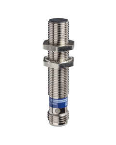 Czujnik indukcyjny XS112B3PAM12, M12 Sn-4mm, 12-24V DC, PNP NO, czoło wbudowane, 3p konektor M12, mosiądz L50mm