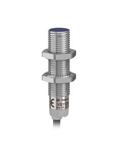 Czujnik indukcyjny XS112BHPAL2, M12 Sn-4mm, 12-24V DC, PNP NO, czoło wbudowane, 3p kabel 2m, mosiądz L41,3mm