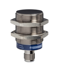Czujnik indukcyjny XS130B3PAM12, M30 Sn-15mm, 12-24V DC, PNP NO, czoło wbudowane, 3p konektor M12, mosiądz L55mm