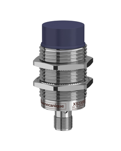 Czujnik indukcyjny XS230BLPAM12, M30 Sn-15mm, 12-24V DC, PNP NO, czoło niewbudowane, 3p konektor M12, mosiądz L68mm