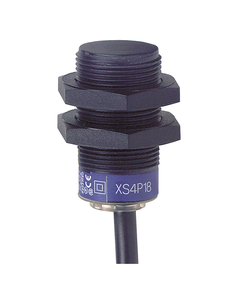 Czujnik indukcyjny XS4P18PA340, M18 Sn-8mm, 12-24V DC, PNP NO, czoło niewbudowane, 3p kabel 2m, plastik L36mm