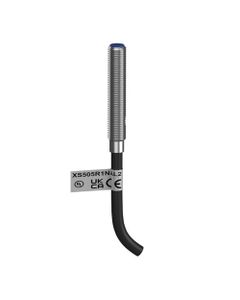 Czujnik indukcyjny miniaturowy XS505R1NAL2, M5 Sn-0.8mm, 12-24V DC, NPN NO, czoło częściowo wbudowane, 3p kabel 2m, stal...