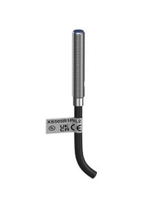 Czujnik indukcyjny miniaturowy XS505R1PAL2, M5 Sn-0.8mm, 12-24V DC, PNP NO, czoło częściowo wbudowane, 3p kabel 2m, stal...