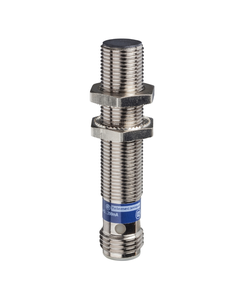 Czujnik indukcyjny XS512BSDAM12, M12 Sn-2mm, 12-24V DC, NO, czoło wbudowane, 2p konektor M12, mosiądz L50mm