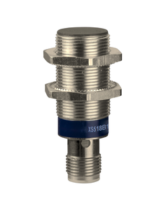 Czujnik indukcyjny XS518B1DBM12, M18 Sn-5mm, 12-24V DC,  NC, czoło wbudowane, 2p konektor M12, mosiądz L64mm