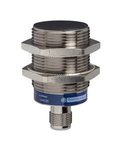 Czujnik indukcyjny XS530B1PAM12, M30 Sn-10mm, 12-24V DC, PNP NO, czoło wbudowane, 3p konektor M12, mosiądz L55mm