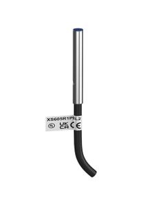 Czujnik indukcyjny miniaturowy XS604R1PBL2, tujeja śr. 4mm Sn-1.5mm, 12-24V DC, PNP NC, czoło częściowo wbudowane, 3p ka...