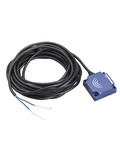 Czujnik indukcyjny XS7C1A1DAL2, 40x40x15mm, Sn-15mm, 12-24V DC,  NO, czoło wbudowane, 2p kabel 2m, plastik