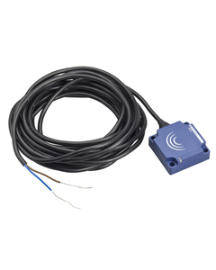 Czujnik indukcyjny XS7C1A1PAL2, 40x40x15mm, Sn-15mm, 12-24V DC, PNP NO, czoło wbudowane, 3p kabel 2m, plastik