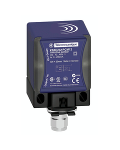 Czujnik indukcyjny XS7C2A1PAM12, 40x40x70mm, Sn-15mm, 12-24V DC, PNP NO, czoło wbudowane, 3p konektor M12, plastik