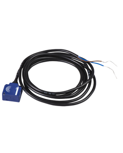 Czujnik indukcyjny XS7E1A1PAL2, 26x26x13mm, Sn-10mm, 12-24V DC, PNP NO, czoło wbudowane, 3p kabel 2m, plastik