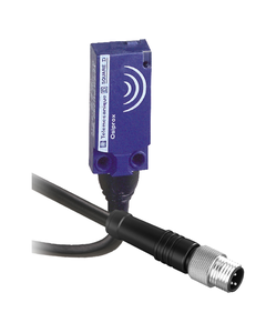 Czujnik indukcyjny XS7F1A1PAL01M8, 15x32x8mm, Sn-5mm, 12-24V DC, PNP NO, czoło wbudowane, 3p kabel 0.15m z konektorem M8...