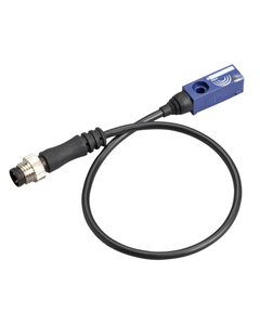Czujnik indukcyjny XS7J1A1PAL01M8, 8x22x8mm, Sn-2.5mm, 12-24V DC, PNP NO, czoło wbudowane, 3p kabel 0.15m z konektorem M...