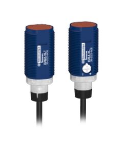 Czujnik optyczny XUB2APXNL2, bariera (nadajnik + odbiornik), M18, plastik, Sn=30m, PNP, NO/NC progr., 12-24V DC, kabel 2...