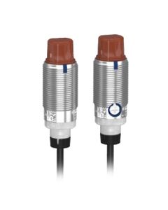 Czujnik optyczny XUB2BPXWL2, bariera (nadajnik + odbiornik), M18, metal, kątowy, Sn=17m, PNP, NO/NC progr., 12-24V DC, k...