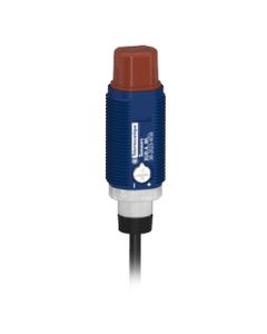 Czujnik optyczny XUB6APXWL2, odbiciowy, M18, plastik, kątowy, Sn=0.5m, PNP, NO/NC progr., 12-24V DC, kabel 2m