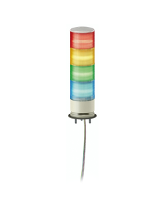 Kolumna sygnalizacyjna XVGB4SW, 60mm 24V AC/DC, czerw/pomar/ziel/nieb, światło stałe LED, buczek 85dB, mocow. do podstaw...