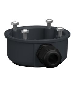 Adapter montażowy XVZ07, z wyjściem bocznym, dławik M16x1.5, ciemnoszary, plastik, do serii Harmony XVB7/XV4/XV6