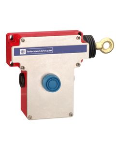 Wyłącznik awaryjny cięgnowy XY2CE1A250, prawy, 1NC+1NO wolne, reset przyciskiem okapt., linka max. 70m, obud. metalowa I...