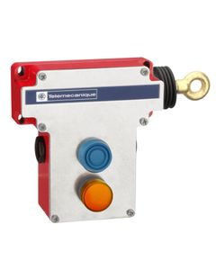 Wyłącznik awaryjny cięgnowy XY2CE1A297, prawy, 2NC+2NO wolne, wskaźnik LED 230V AC, reset przyciskiem okapt., linka max....