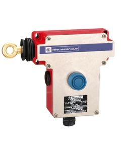 Wyłącznik awaryjny cięgnowy XY2CE2A250EX, ATEX, lewy, 1NC+1NO wolne, reset przyciskiem okapt., linka max. 70m, obud. met...