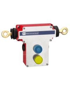 Wyłącznik awaryjny cięgnowy XY2CEDA296, dwustronny, 2x(1NO+1NC) wolne, reset przyciskiem okapt., linka max. 2x70m, obud....