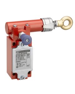 Wyłącznik awaryjny cięgnowy XY2CJR17H29, kątowy prawy, 2NC wolne, linka max. 30m, obud. metalowa IP66, wej. M20