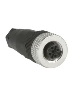 Złącze rozbieralne żeńskie M12 4P, proste, zaciski śrubowe, XZCC12FDM40B