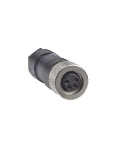 Złącze rozbieralne żeńskie M8 4P, proste, zaciski nożowe (IDC), XZCC8FDM40V