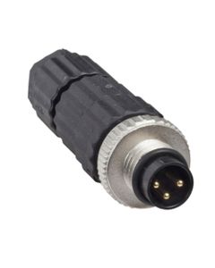 Złącze rozbieralne męskie M8 3P, proste, zaciski nożowe (IDC), XZCC8MDM30V