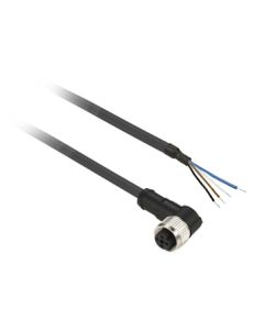 Przewód do czujników M8 4P złącze żeńskie kątowe, 2m PUR, 4x0.34mm2, XZCP1041L2