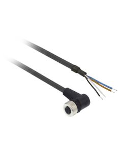 Przewód do czujników M12 4P złącze żeńskie kątowe, 2m PUR, 4x0.34mm2, XZCP1241L2