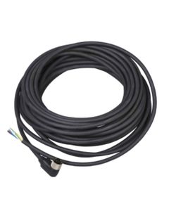 Przewód do czujników M12 8P złącze żeńskie kątowe, 15m PUR, 8x0.25mm2, XZCP53P11L15