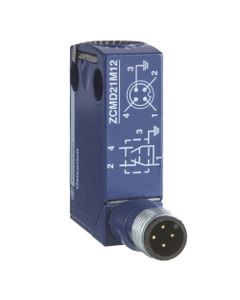 Korpus ZCMD21C12 do łącznika XCMD, styki 1NO+1NC migowe, metal, konektor M12 5 pin