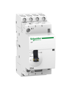 Stycznik modułowy iCT50r25-40-230, 25A, 4NO, cewka 220..240V 50/60 Hz, szerokość 2 moduły, sterowanie ręczne