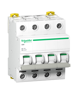 Rozłącznik modułowy iSW-100-4, 4NO 100A, 415V AC, dźwignia szara