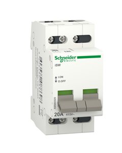 Rozłącznik modułowy iSW-20-3, 3NO 20A, 415V AC, dźwignia szara