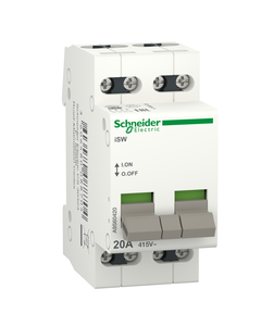 Rozłącznik modułowy iSW-20-4, 4NO 20A, 415V AC, dźwignia szara
