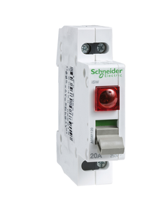 Rozłącznik modułowy iSW-L-20-1, 1NO 20A, 250V AC, lampka LED, dźwignia szara